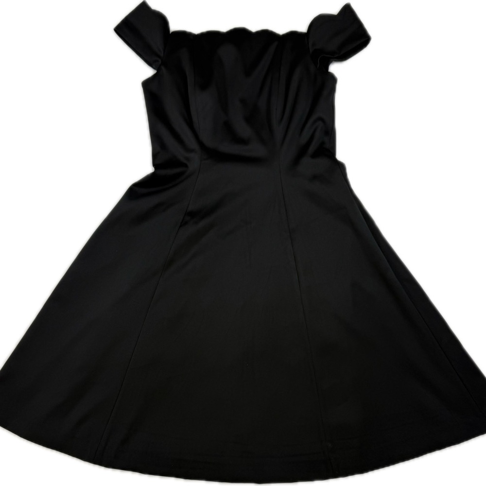 Badgley Mischka Black Cocktail Off-Shoulder Dress
